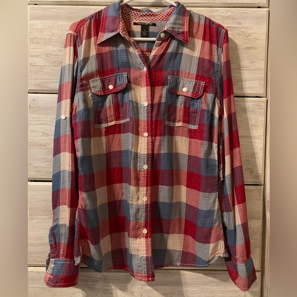 Lucky Brand Checkered Button Down - Picture 2 of 6